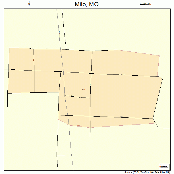 Milo, MO street map