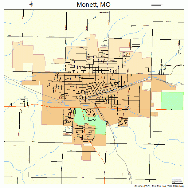 Monett, MO street map