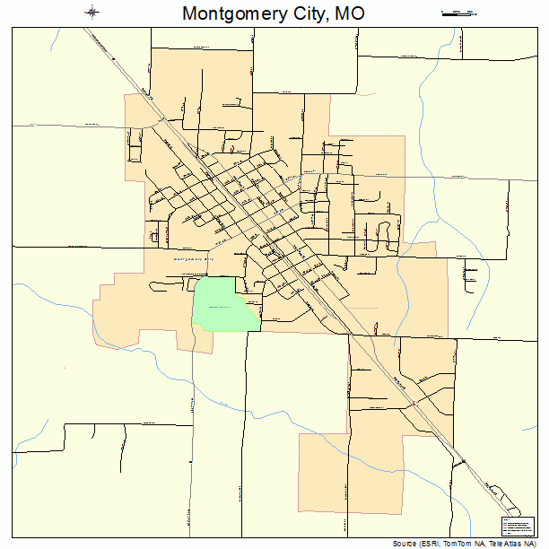 Montgomery City, MO street map