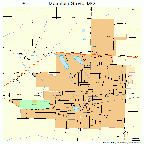Mountain Grove, MO street map