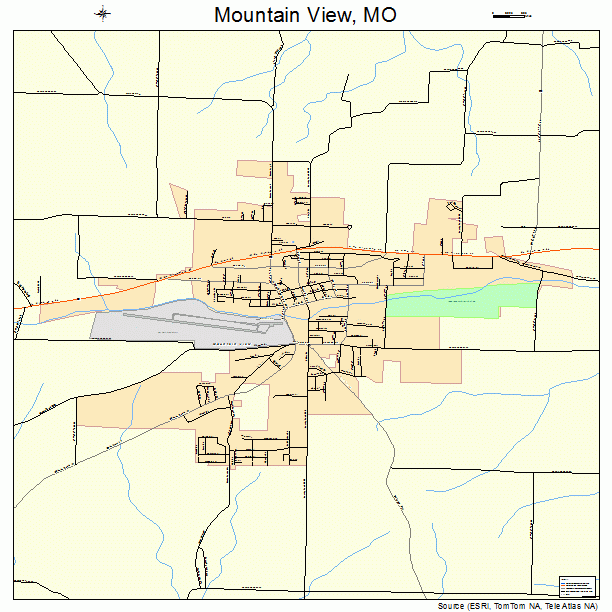 Mountain View, MO street map
