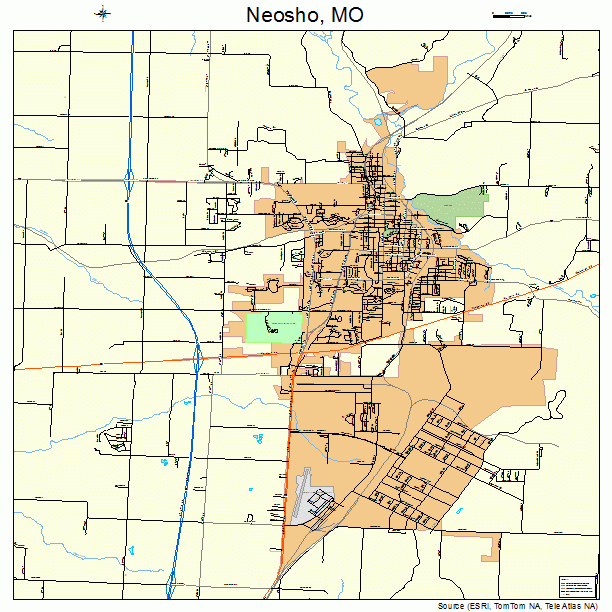 Neosho, MO street map