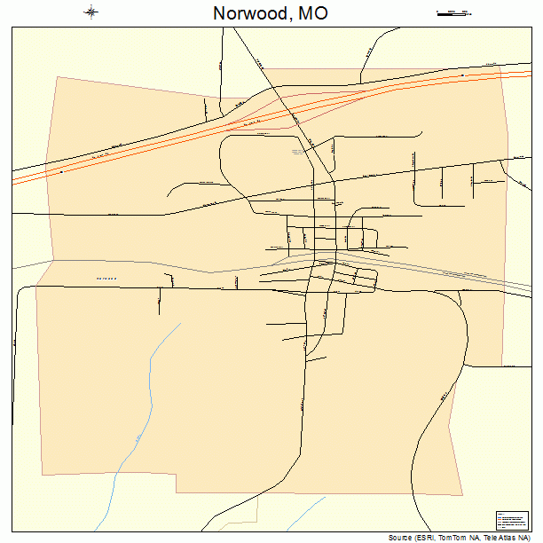 Norwood, MO street map