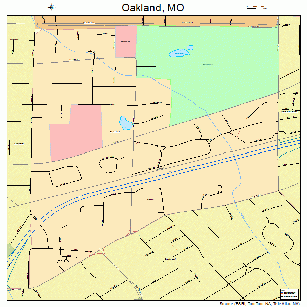 Oakland, MO street map