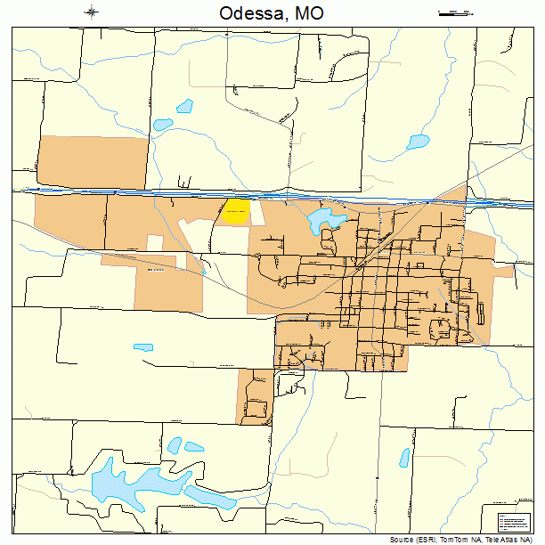 Odessa, MO street map