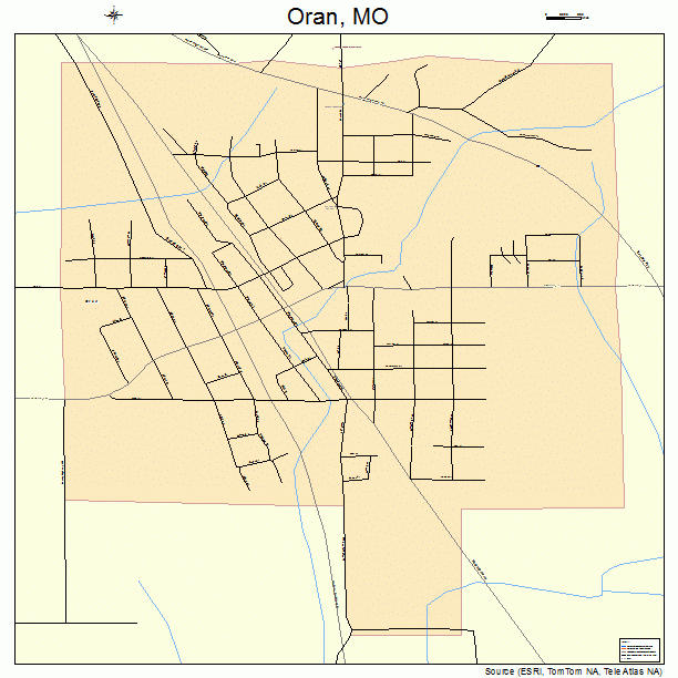 Oran, MO street map