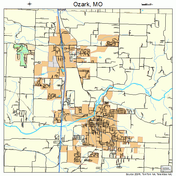 Ozark, MO street map