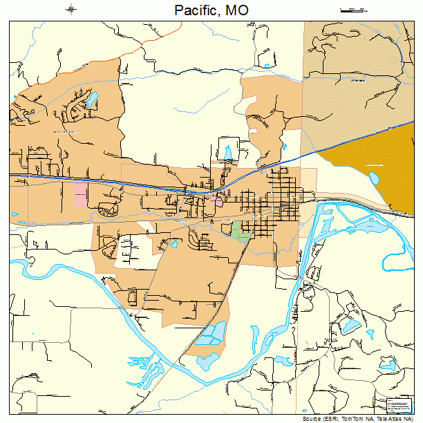 Pacific, MO street map