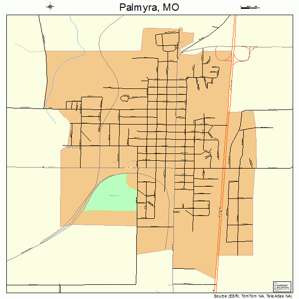 Palmyra, MO street map