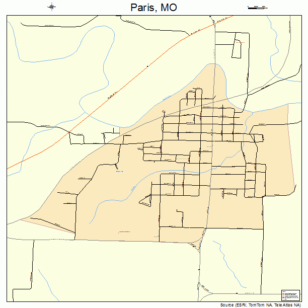 Paris, MO street map