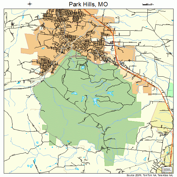 Park Hills, MO street map