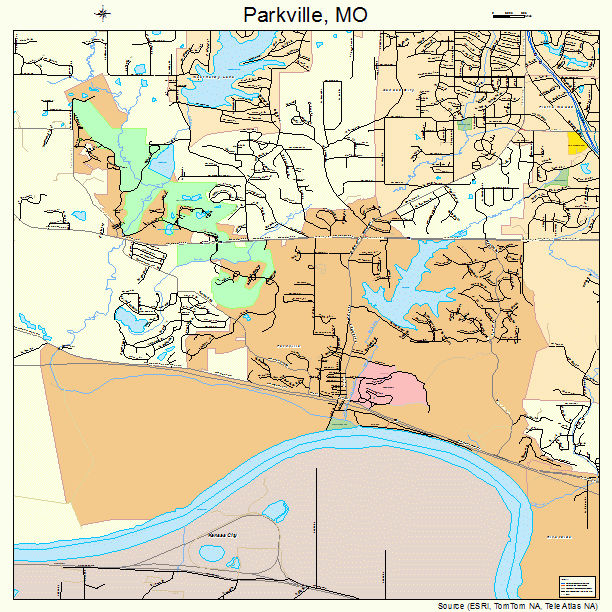 Parkville, MO street map