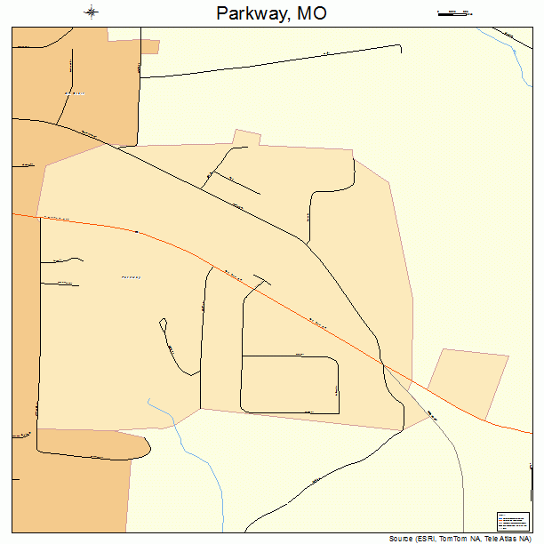 Parkway, MO street map