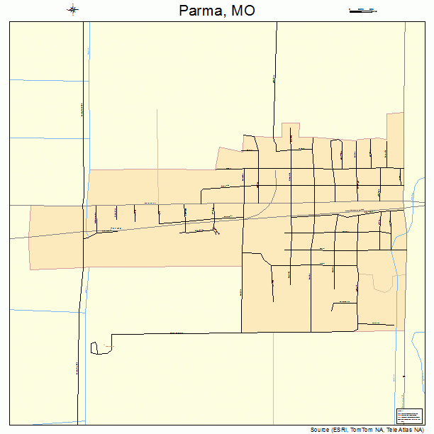 Parma, MO street map