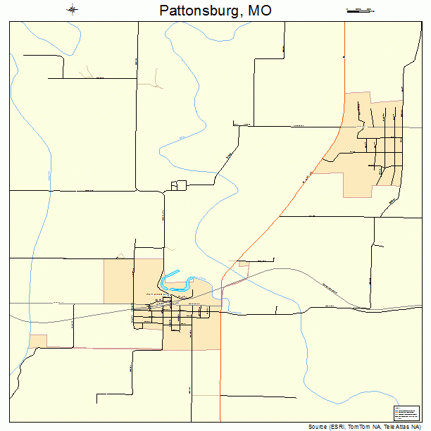 Pattonsburg, MO street map