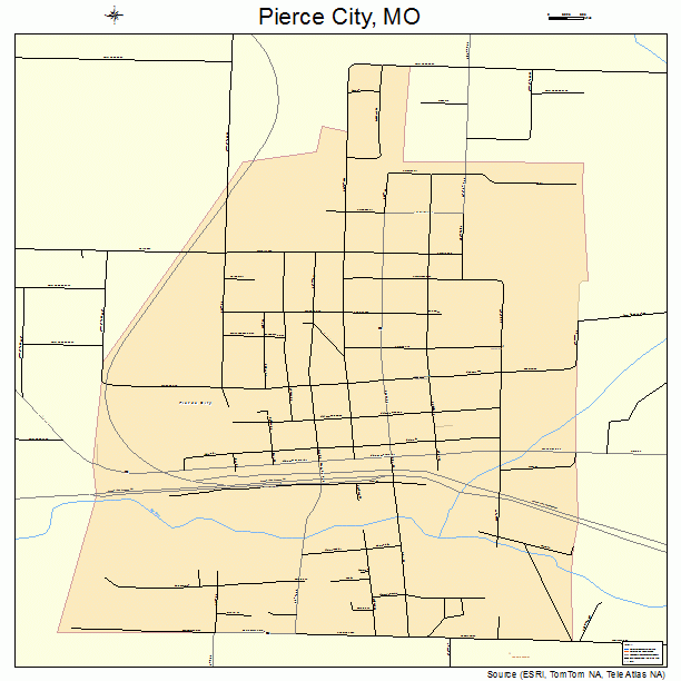 Pierce City, MO street map