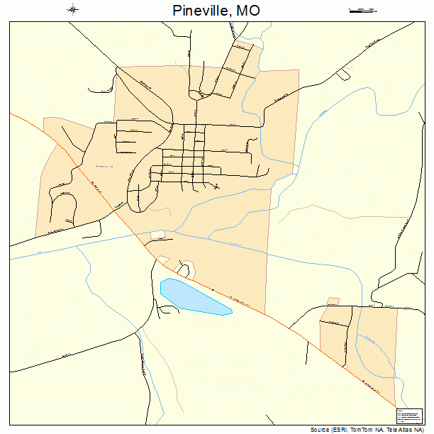 Pineville, MO street map