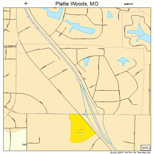 Platte Woods, MO street map