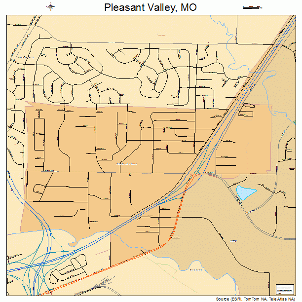 Pleasant Valley, MO street map