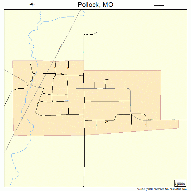 Pollock, MO street map