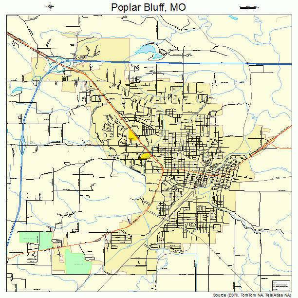 Poplar Bluff, MO street map