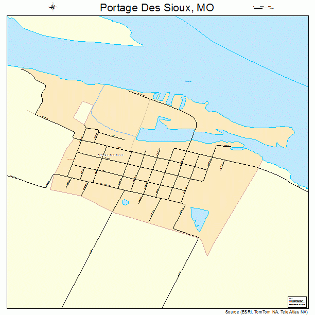 Portage Des Sioux, MO street map