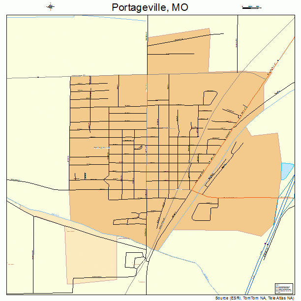 Portageville, MO street map