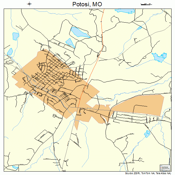 Potosi, MO street map