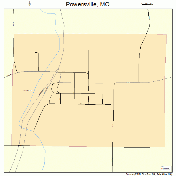 Powersville, MO street map