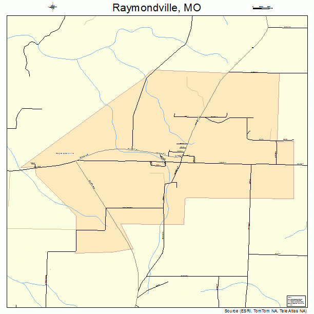 Raymondville, MO street map