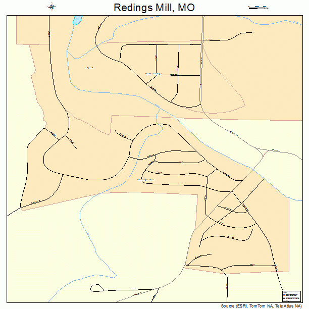 Redings Mill, MO street map
