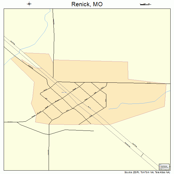 Renick, MO street map