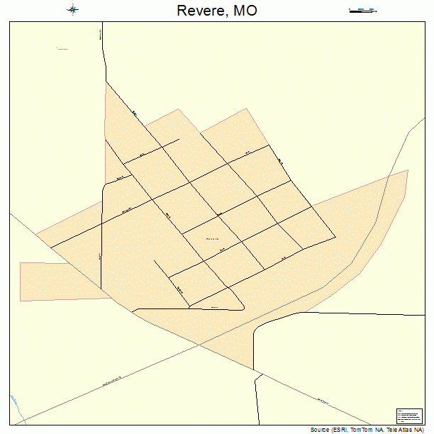 Revere, MO street map