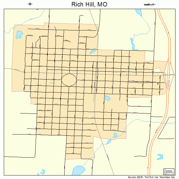 Rich Hill, MO street map