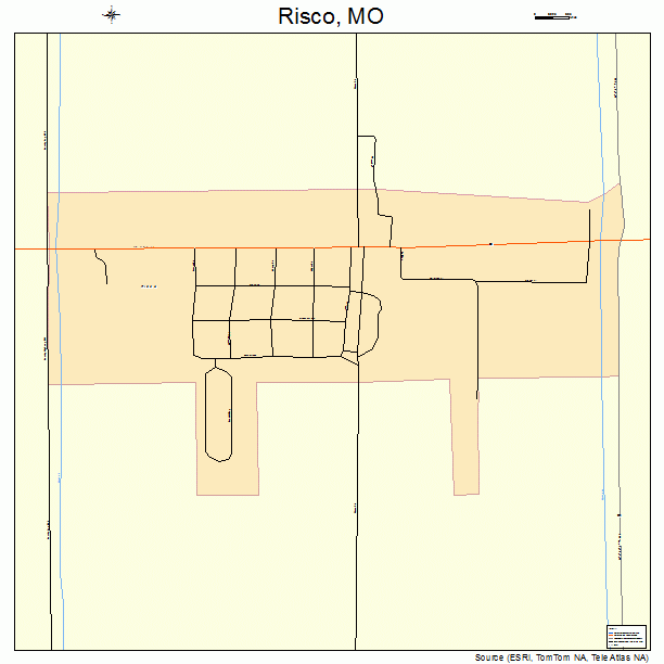 Risco, MO street map