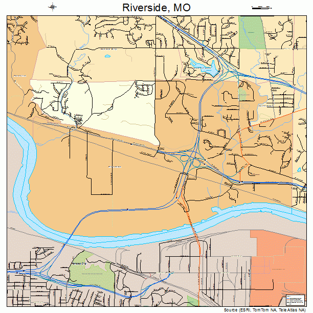 Riverside, MO street map