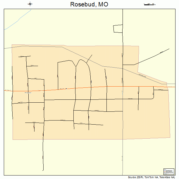 Rosebud, MO street map