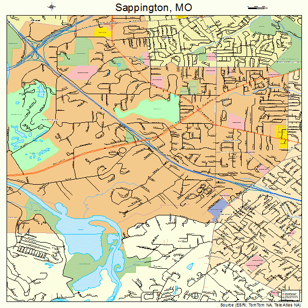 Sappington, MO street map