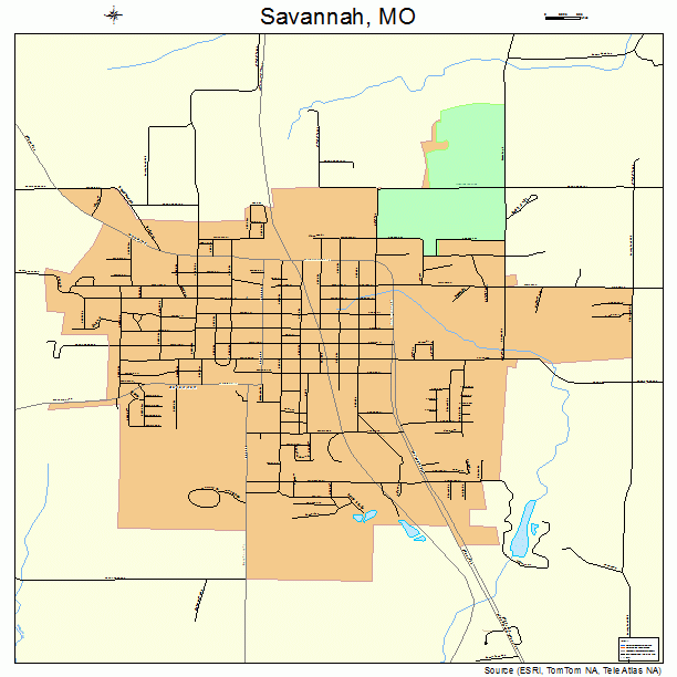 Savannah, MO street map