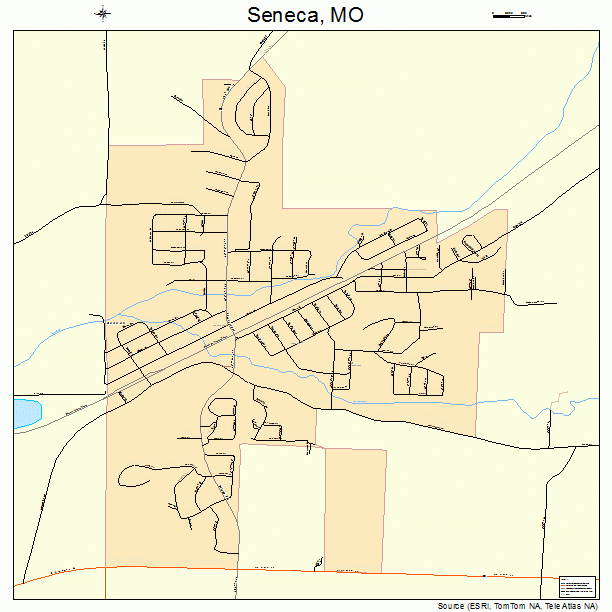 Seneca, MO street map