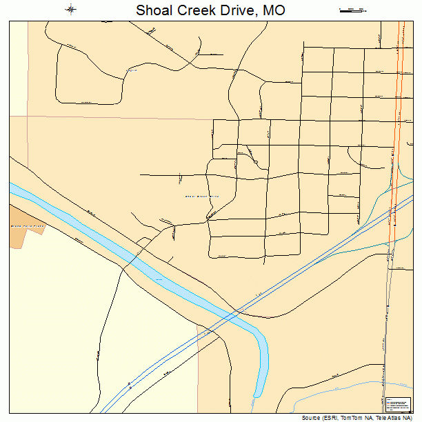 Shoal Creek Drive, MO street map