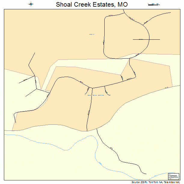 Shoal Creek Estates, MO street map