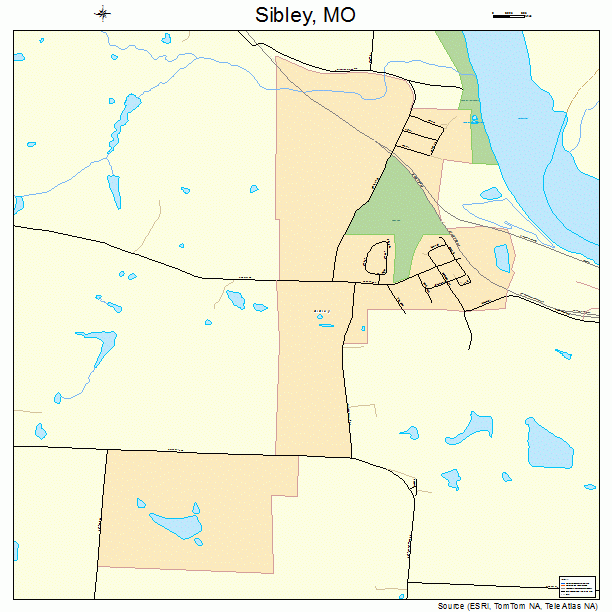 Sibley, MO street map