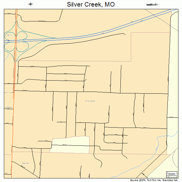 Silver Creek, MO street map