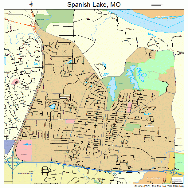 Spanish Lake, MO street map