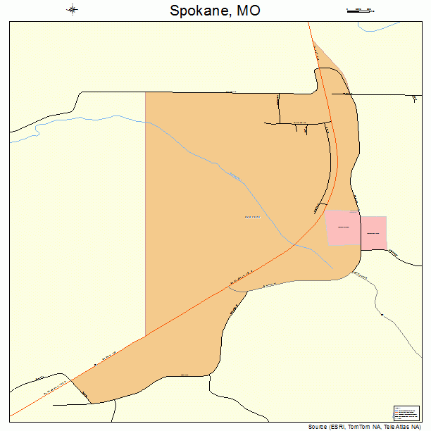 Spokane, MO street map