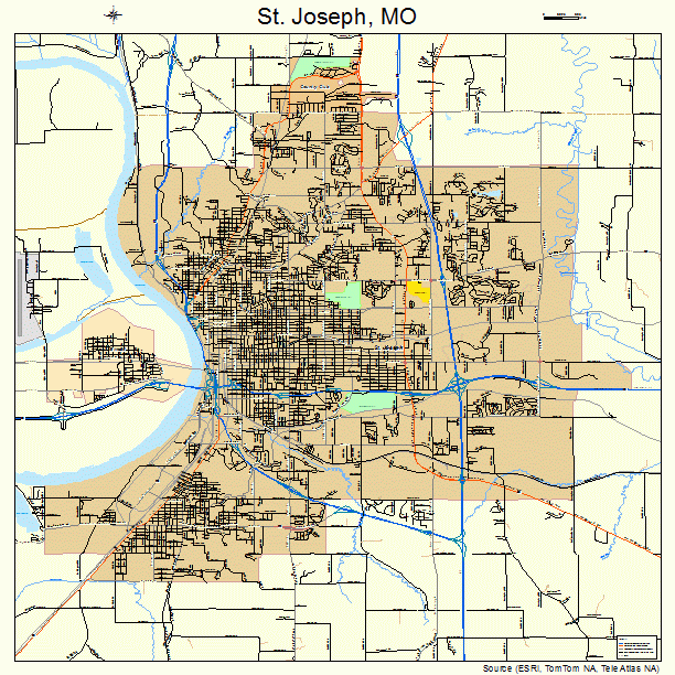 St. Joseph, MO street map