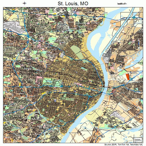 St. Louis, MO street map