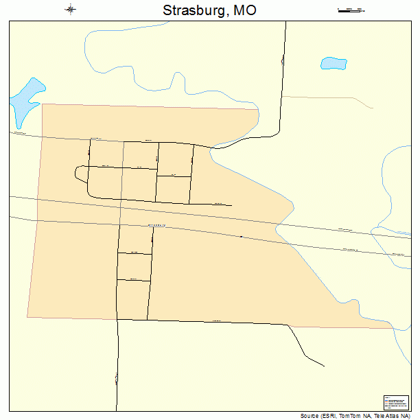 Strasburg, MO street map