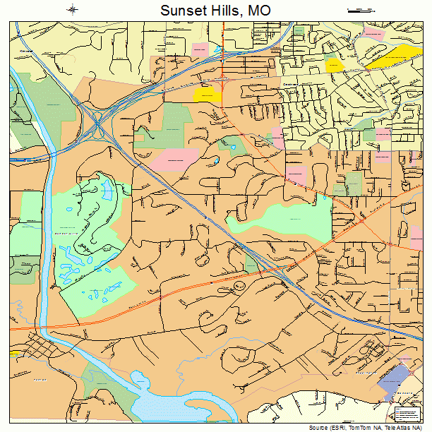 Sunset Hills, MO street map